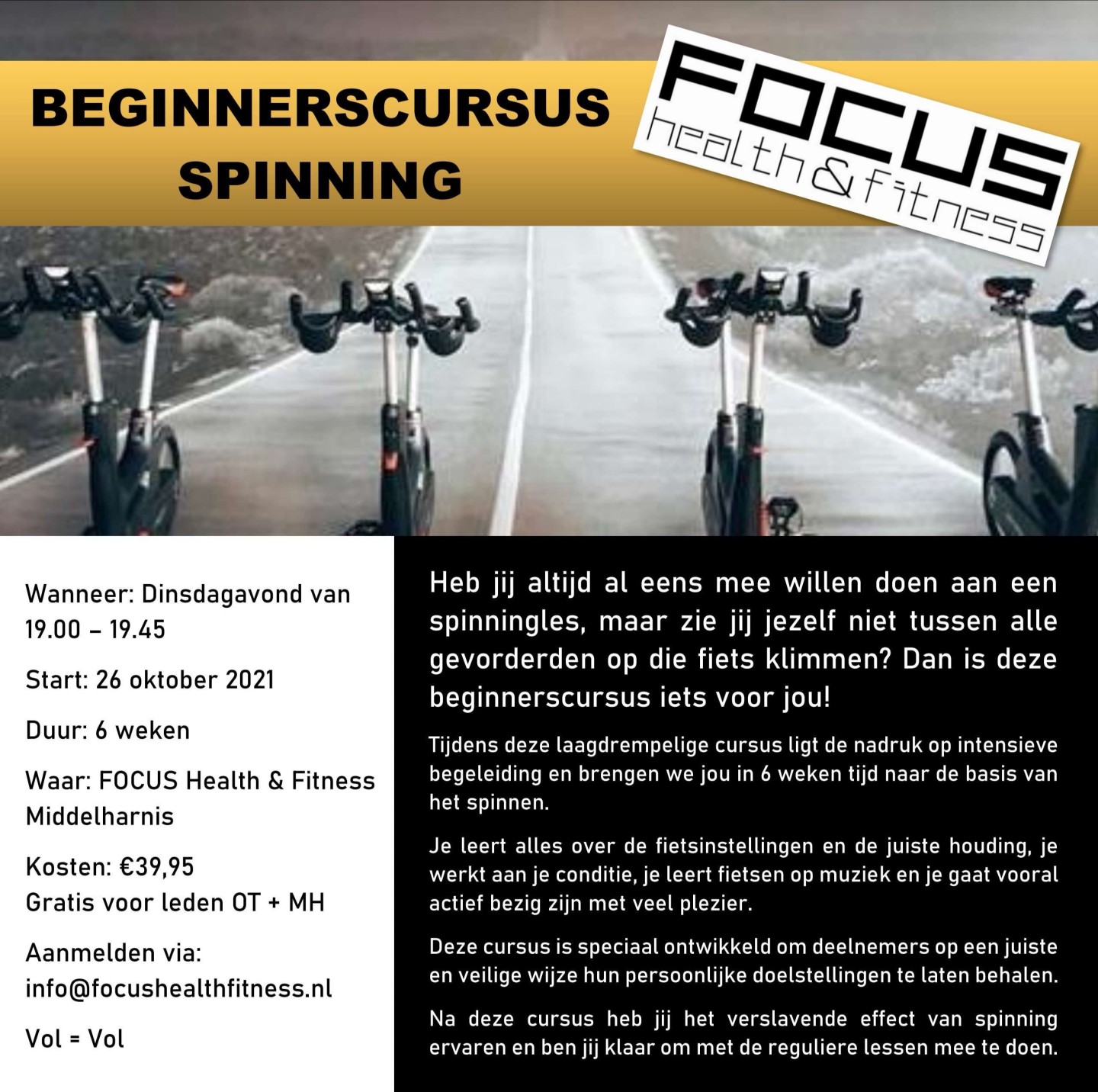 Beginnerscursus Spinning