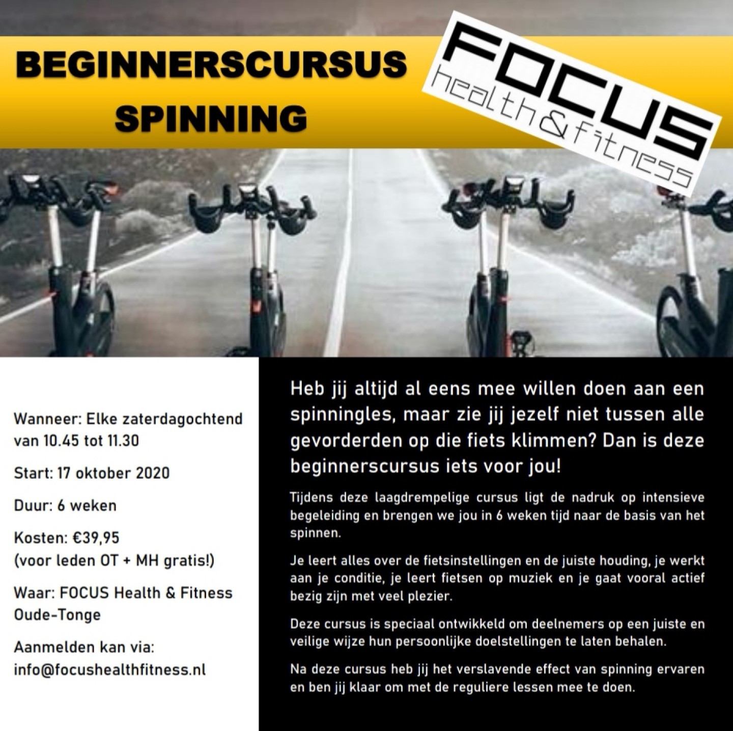 Beginnerscursus Spinning