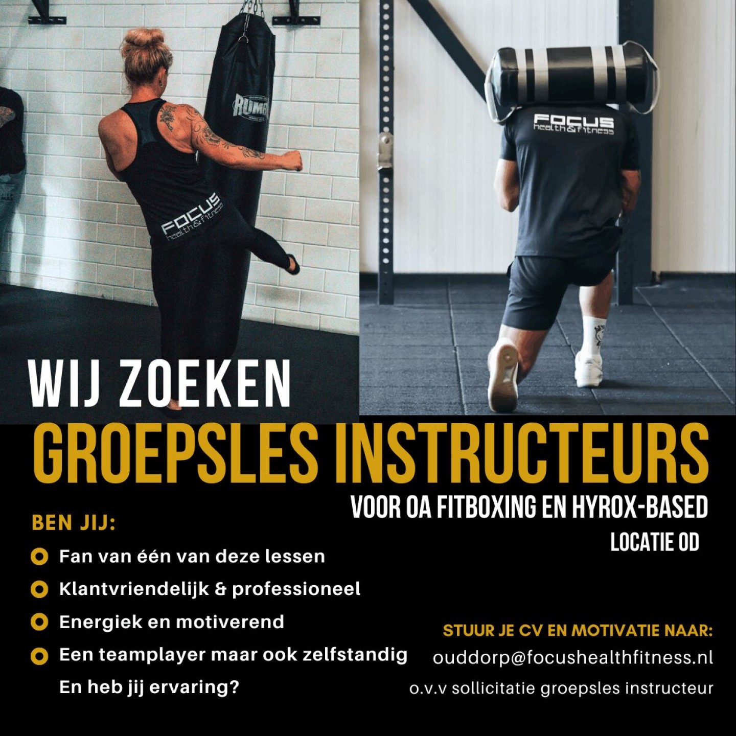 groepsles vacature OD