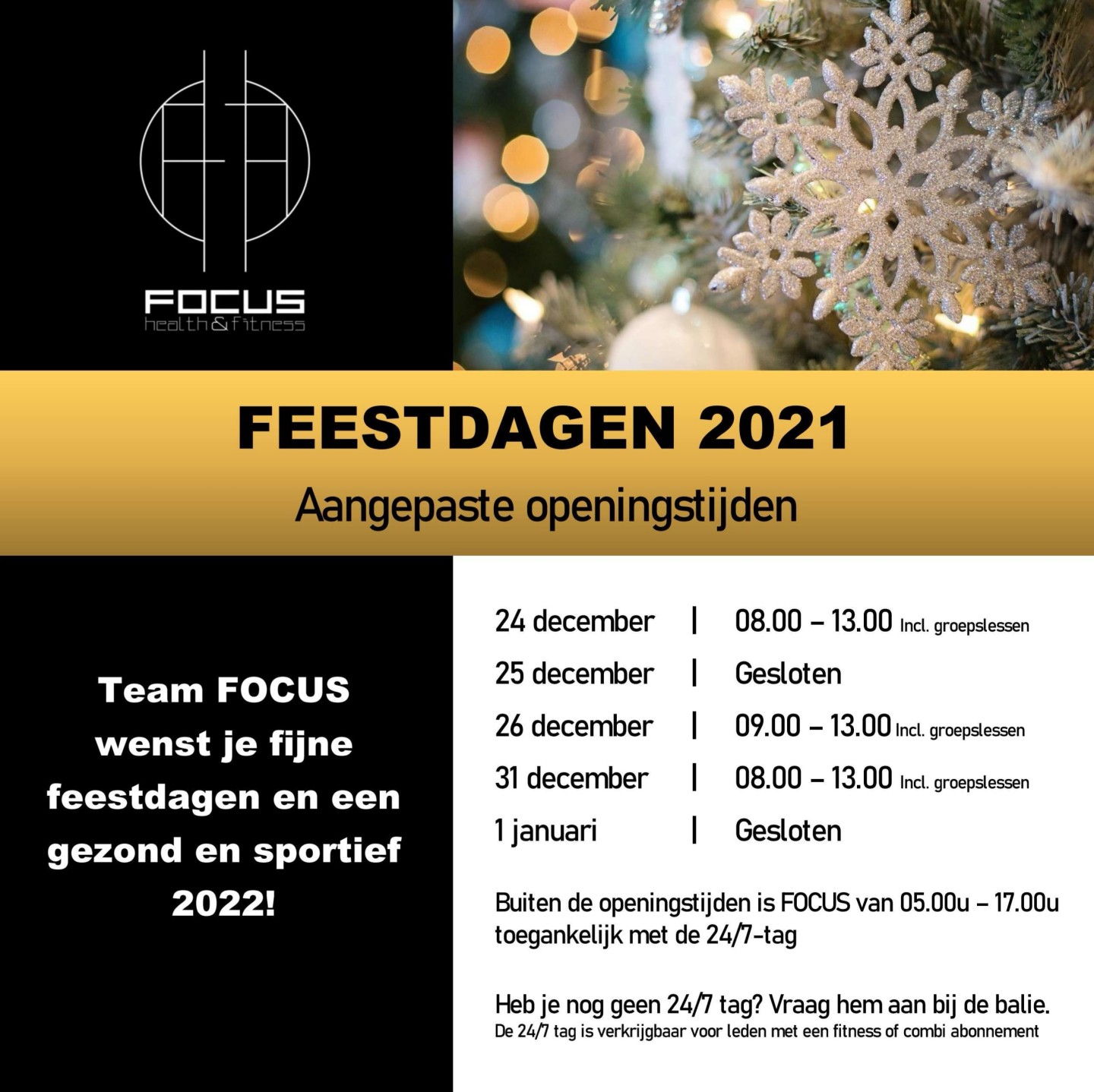 Openingstijden Feestdagen 2021